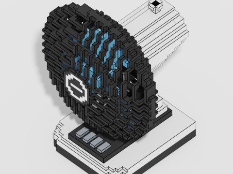 Voxel Electronics Pack 20 Items 3D Model