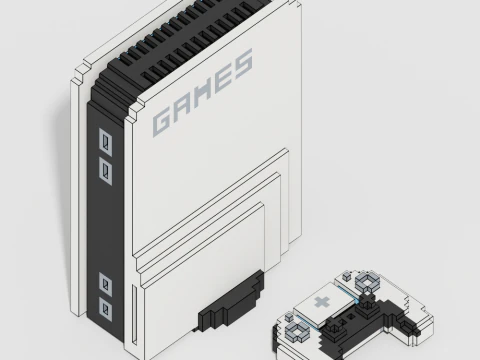 Pack Electr&oacute;nica Voxel 20 Art&iacute;culos Modelo 3D