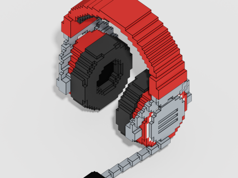 Voxel Electronics Pack 20 Items 3D Model