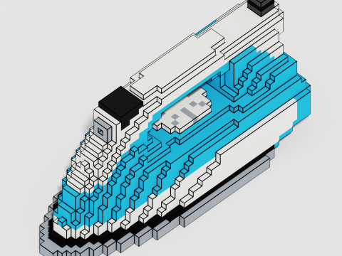 Voxel Electronics Pack 20 Items 3D Model