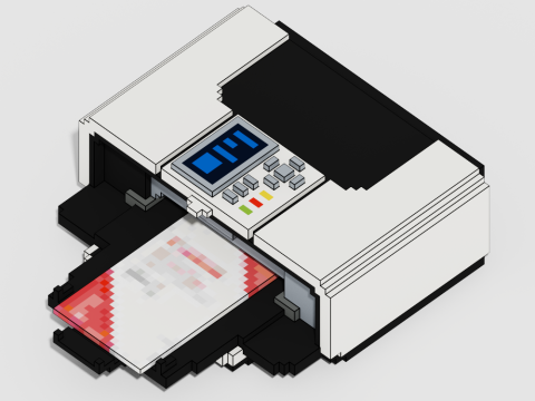 Voxel Electronics Pack 20 Items 3D Model