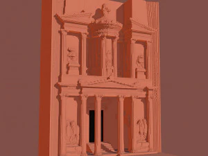 Voxel Treasury of Petra 3D Model