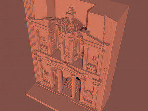 Voxel Treasury of Petra 3D 模型