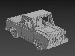 Voxel Pickup 3D Model