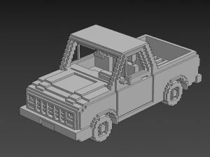 Voxel Pickup 3D Model