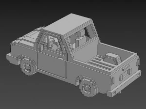 Voxel Pickup 3D Model