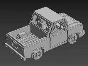 Voxel Pickup 3D Model