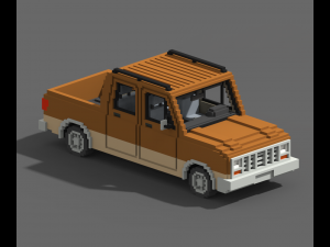 Voxel Long Pickup Modelo 3D