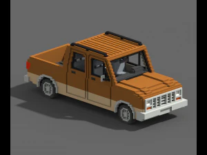 Voxel Long Pickup 3D Model
