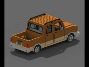 Voxel Long Pickup 3D Model
