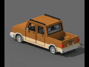 Voxel Long Pickup 3D Model
