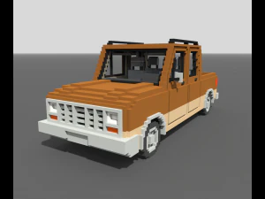Voxel Long Pickup 3D Model