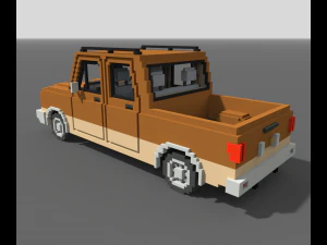 Voxel Long Pickup 3D Model