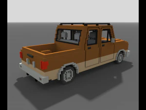 Voxel Long Pickup 3D Model