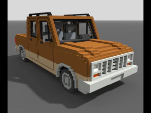 Voxel Long Pickup 3D Model