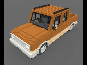 Voxel Long Pickup 3D Model