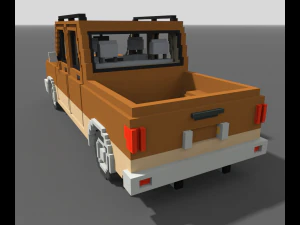 Voxel Long Pickup 3D Model