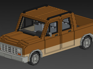 Voxel Long Pickup Modelo 3D