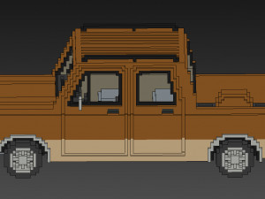 Voxel Long Pickup Modelo 3D
