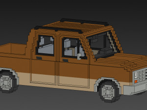 Voxel Long Pickup Modelo 3D