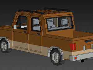 Voxel Long Pickup Modelo 3D
