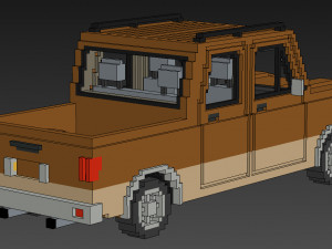 Voxel Long Pickup Modelo 3D