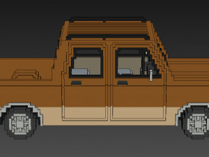 Voxel Long Pickup Modelo 3D