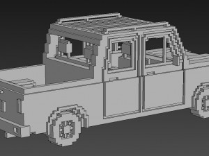 Voxel Long Pickup Modelo 3D