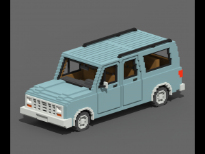 Voxel SUV Car Modelo 3D