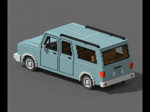 Voxel SUV Car Modelo 3D