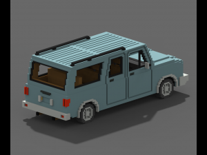 Voxel SUV Car Modelo 3D