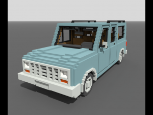 Voxel SUV Car Modelo 3D
