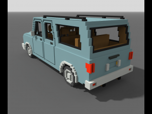 Voxel SUV Car Modelo 3D