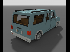 Voxel SUV Car Modelo 3D