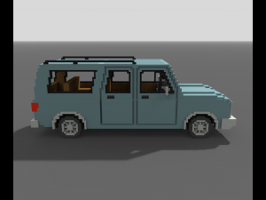 Voxel SUV Car Modelo 3D