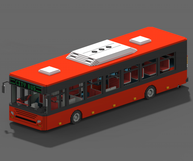 Voxel City Bus Modelo 3D .c4d .max .obj .3ds .fbx .stl .blend 
