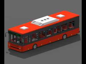 Voxel City Bus 3D मॉडल