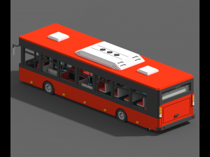 Voxel City Bus Modelo 3D