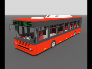 Voxel City Bus Modelo 3D