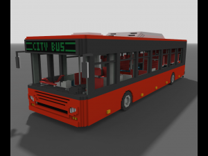 Voxel City Bus Modelo 3D