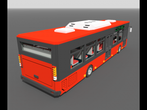 Voxel City Bus Modelo 3D