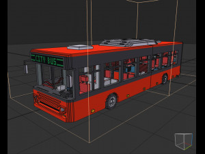 Voxel City Bus Modelo 3D