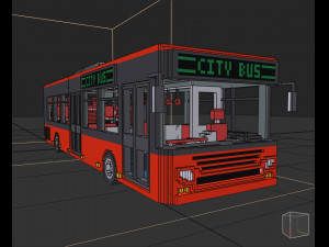 Voxel City Bus Modelo 3D