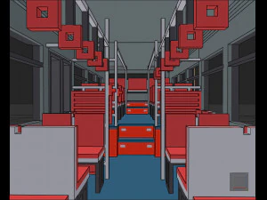Voxel City Bus 3D Model