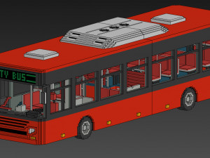 Voxel City Bus Modelo 3D