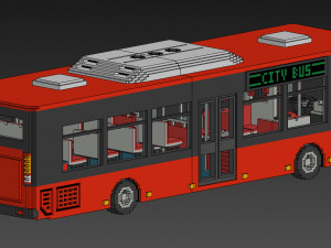 Voxel City Bus Modelo 3D