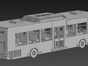 Voxel City Bus Modelo 3D