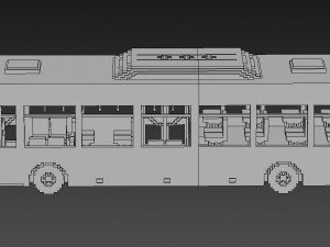 Voxel City Bus Modelo 3D