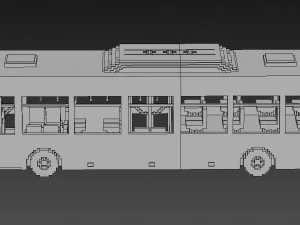 Voxel City Bus 3D Model