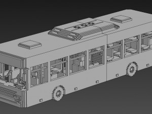 Voxel City Bus Modelo 3D